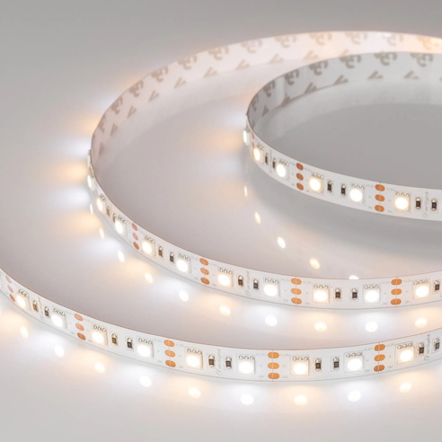 Лента светодиодная RT-B60-12mm 12V White-MIX (14.4 W/m, IP20, 5060, 5m) (Arlight, Изменяемая ЦТ)