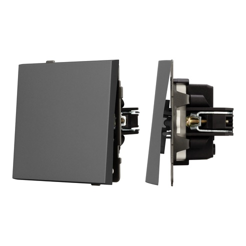 Механизм выключателя одноклавишный непроходной SWT-TENDO-MK01-SFPL-GR (230V, 10A) (Arlight, -)