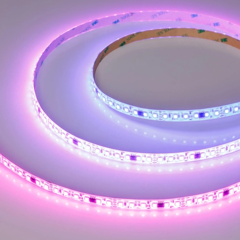 Лента светодиодная герметичная SPI-SE-A120-10mm 24V RGB-PX6-BPT (23 W/m, IP65, 2835, 5m) (Arlight, бегущий огонь)