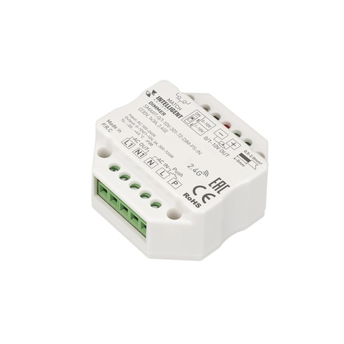 INTELLIGENT ARLIGHT Диммер SMART-0/1-10V-301-72-DIM-PS-IN (230V, 1x3A, 2.4G) (IARL, IP20 Пластик, 5 лет)