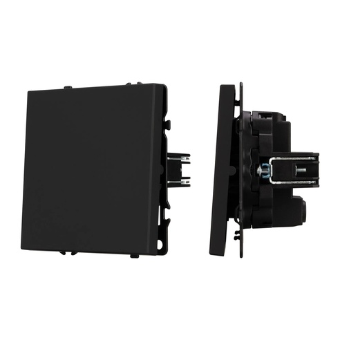 Механизм выключателя одноклавишный перекрёстный SWT-NOBE-MKX1-SFPL-BK (230V, 10A) (Arlight, -)