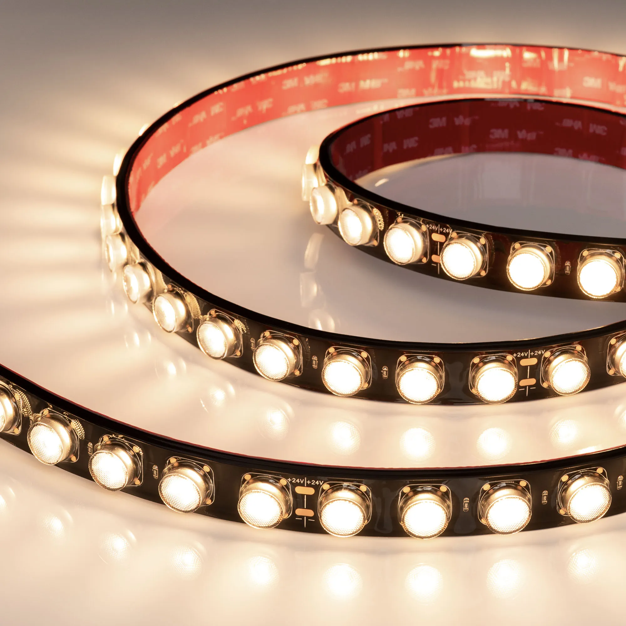 Лента светодиодная герметичная FLT-PS-A42-BLACK-23mm 24V Warm3000 (21 W/m, IP67, 30deg, 5m) (Arlight, -) - изображение товара