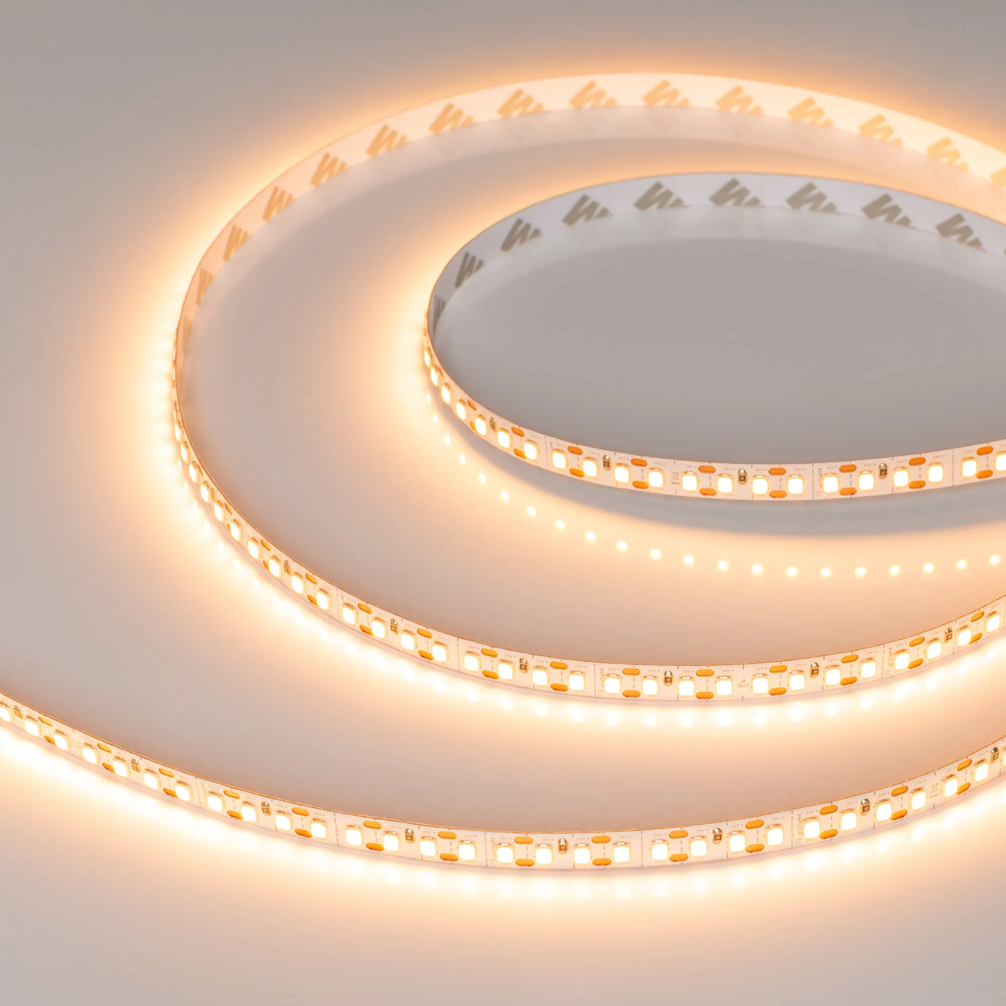 Лента FC-A160-8mm 24V Warm2400-CX1 (14 W/m, IP20, 5m) (Arlight, резка 1 светодиод) - изображение товара