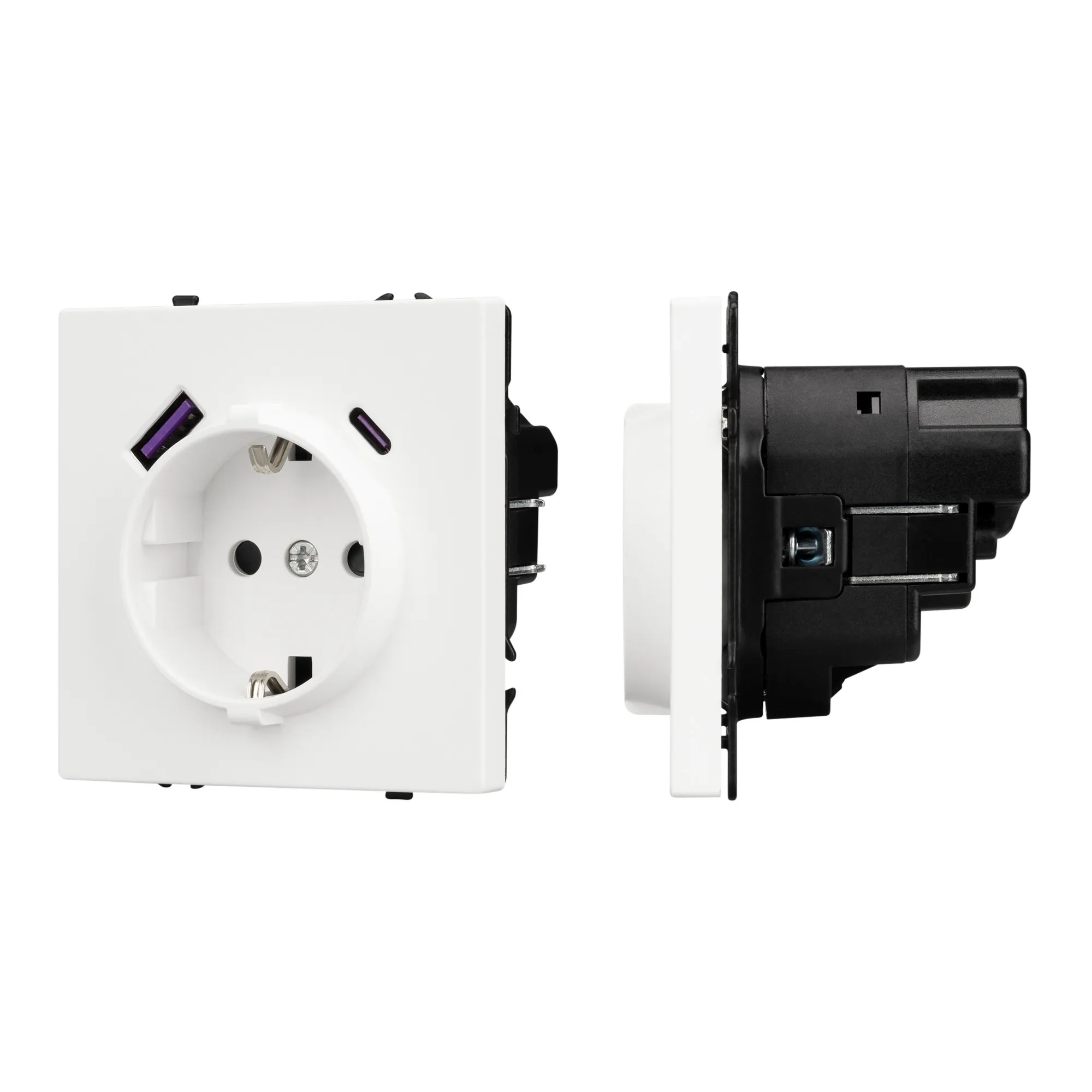 Механизм розетки с USB зарядкой SCT-NOBE-MUAC-SFPL-WH (230V, 16A) (Arlight, -)